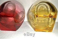 Moser Bar Double High Ball Ice Bottom Old Fashioned 4 Glasses Set of 6