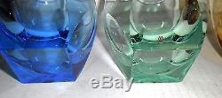 Moser Bar Double High Ball Ice Bottom Old Fashioned 4 Glasses Set of 6