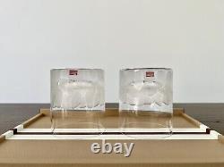 Moser Bar Pebbles Clear Double Old Fashioned DOF Tumbler 370ml / 12.5oz Pair BN