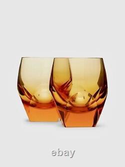 Moser Bar Topaz Double Old Fashioned DOF Tumbler 220ml / 7.3oz Pair BNIB