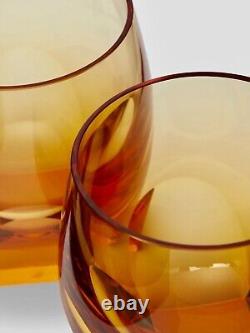 Moser Bar Topaz Double Old Fashioned DOF Tumbler 220ml / 7.3oz Pair BNIB