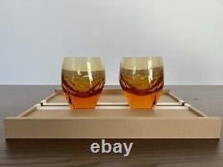 Moser Bar Topaz Double Old Fashioned DOF Tumbler 220ml / 7.3oz Pair BNIB