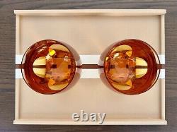 Moser Bar Topaz Double Old Fashioned DOF Tumbler 220ml / 7.3oz Pair BNIB