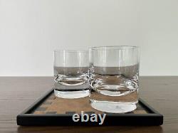 Moser Bar Whisky Clear Double Old Fashioned DOF Tumbler 370ml / 12.5oz Pair BNIB