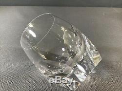 Moser Crystal Bar Ice Bottom Double Old-Fashioned Rocks Glass never Used 3.75