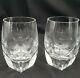 Moser Crystal Bar Ice Bottom Double Old Fashioned Rocks Whiskey Glasses Set of 2
