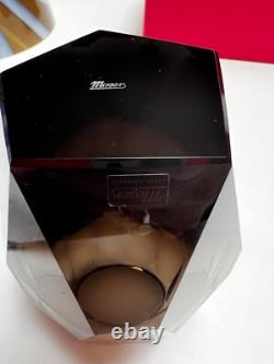 Moser Crystal Cubism Double Old-Fashioned Glass, Smoke