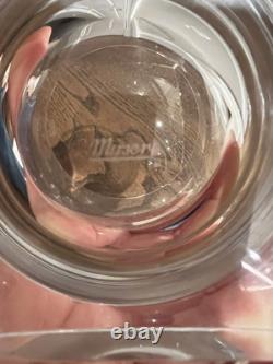 Moser Crystal Lancelot Double Old Fashioned DOF Whiskey Footed Glasses Set 2 New