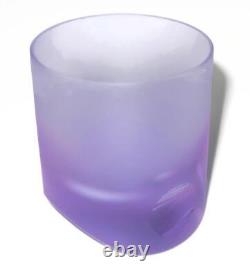 Moser Crystal TIPSY Frosted Double Old Fashioned, Round Base, ALEXANDRITE Purple