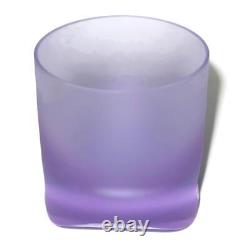 Moser Crystal TIPSY Frosted Double Old Fashioned, Round Base, ALEXANDRITE Purple