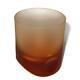 Moser Crystal TIPSY Frosted Double Old Fashioned, Round Base, TOPAZ Orange