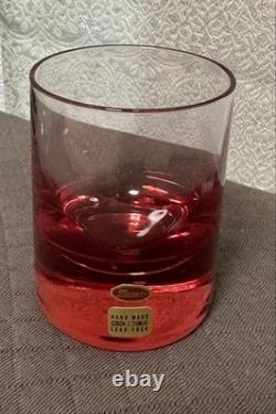 Moser Double Old Fashioned Glasses Set Of 6 Collectible Drinkware H2.6in