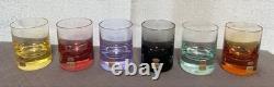 Moser Double Old Fashioned Glasses Tumblers 6 color set H2.5×1.9 withBox