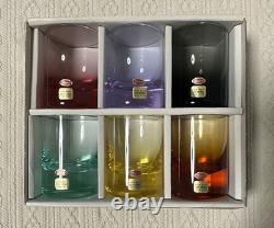 Moser Double Old Fashioned Glasses Tumblers 6 color set H2.5×1.9 withBox