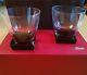 Moser Lancelot Double Old Fashioned Smoke Base Set of 2 withBox Dramatic Heavy