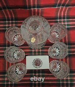 NACHTMANN CRYSTAL Decanter & 6 Double Old FASHIONED WHISKEY Glasses Vintage NEW