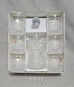 NACHTMANN CRYSTAL Decanter & 6 Double Old FASHIONED WHISKEY Glasses Vintage NEW