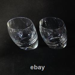 NAMBE TILT DOUBLE OLD FASHIONED GLASSES, Lead Crystal, 3 1/2, 8 Oz, 2PCS