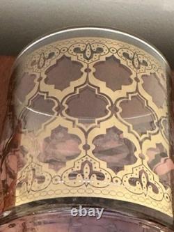 NEW 6 Vintage CULVER GLASS 22K Gold Accent Double Old-Fashioned Lowball Tumblers