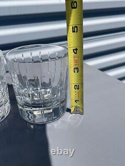 NEW CHRISTOFLE CRYSTAL IRIANA DOUBLE OLD FASHIONED PAIR New No Box 3 5/8