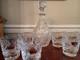NEW! Gorham Crystal Spring Meadow Decanter & 6 Double Old Fashioned Glasses