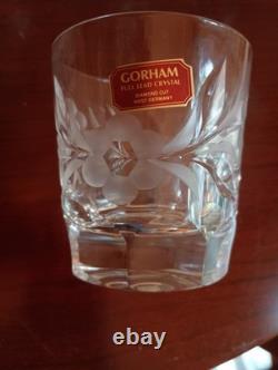 NEW! Gorham Crystal Spring Meadow Decanter & 6 Double Old Fashioned Glasses