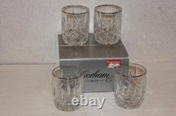 NEW Gorham Lady Anne Platinum Double Old Fashioned Glass Set of 4