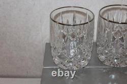 NEW Gorham Lady Anne Platinum Double Old Fashioned Glass Set of 4