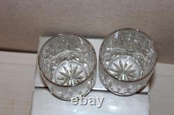 NEW Gorham Lady Anne Platinum Double Old Fashioned Glass Set of 4