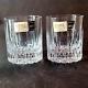 NEW MIKASA ARCTIC LIGHTS DBL OLD FASHIONED GLASSES, Cut Crystal, 3 7/8, 2PCS