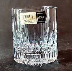 NEW MIKASA ARCTIC LIGHTS DBL OLD FASHIONED GLASSES, Cut Crystal, 3 7/8, 2PCS