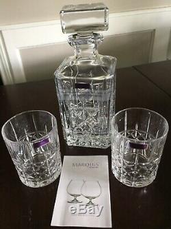 NEW! Marquis by Waterford Brady Decanter and Double Old Fashioned Pair