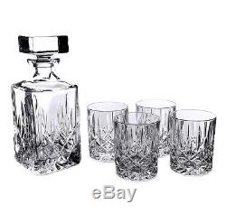 NEW Marquis by Waterford Decanter & Set of Four Double Old Fashioned Glasses