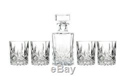 NEW Marquis by Waterford Decanter and Set of Four Double Old Fashioned Glasses