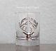 NEW Pottery Barn STAG Deer Woodland Medallion Double Old-Fashioned Bar Glass S/6