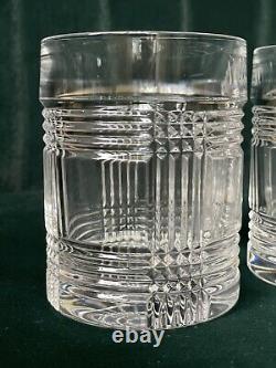 NEW RALPH LAUREN Lead Crystal GLEN PLAID DOUBLE OLD FASHIONED GLASSES 2