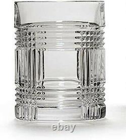 NEW RALPH LAUREN Lead Crystal GLEN PLAID DOUBLE OLD FASHIONED GLASSES 4