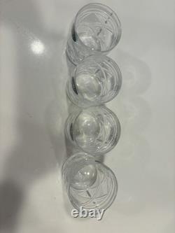 NEW Ralph Lauren Crystal Brogan Classic Set of 4 Double Old Fashioned Glasses
