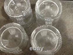 NEW SET OF 4 RALPH LAUREN Lead Crystal GLEN PLAID DOUBLE OLD FASHIONED GLASSES