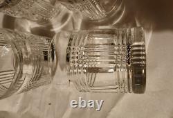 NEW SET OF 4 RALPH LAUREN Lead Crystal GLEN PLAID DOUBLE OLD FASHIONED GLASSES