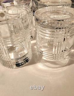 NEW SET OF 4 RALPH LAUREN Lead Crystal GLEN PLAID DOUBLE OLD FASHIONED GLASSES