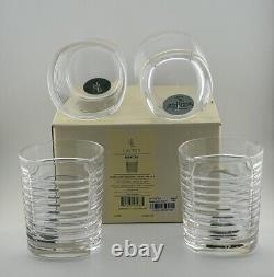 NEW Set Of 4 Ralph Lauren Mercer Crystal Double Old Fashinoned Tumbler Glasses