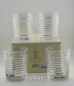 NEW Set Of 4 Ralph Lauren Mercer Crystal Double Old Fashinoned Tumbler Glasses