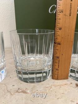 NEW Set of Four CHRISTOFLE Crystal IRIANA Double Old Fashioned Glasses 3 5/8