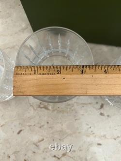 NEW Set of Four CHRISTOFLE Crystal IRIANA Double Old Fashioned Glasses 3 5/8