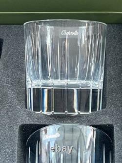 NEW Set of Four CHRISTOFLE Crystal IRIANA Double Old Fashioned Glasses 3 5/8