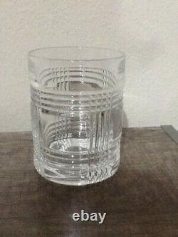 NEW Single RALPH LAUREN Lead Crystal GLEN PLAID DOUBLE OLD FASHIONED GLASS