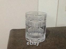NEW Single RALPH LAUREN Lead Crystal GLEN PLAID DOUBLE OLD FASHIONED GLASS