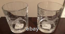 NEW The POLO BAR RALPH LAUREN Double Old Fashioned 13 oz etched, Set of 4