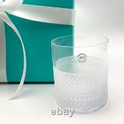 NEW Tiffany & Co. Diamond Point Crystal Glass Double Old Fashioned Mug 3.5